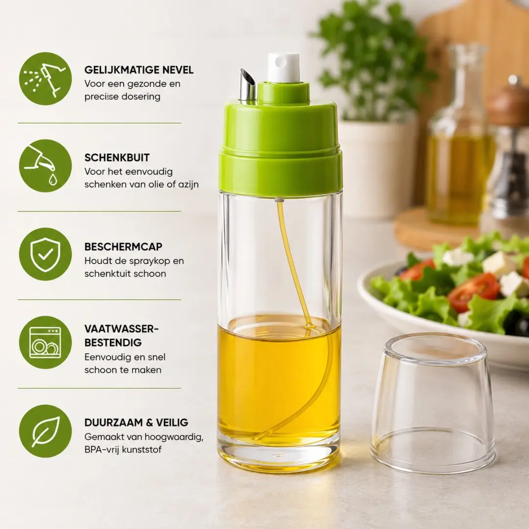 Ibili Olie- en Azijnsprayer 150ml - Groen