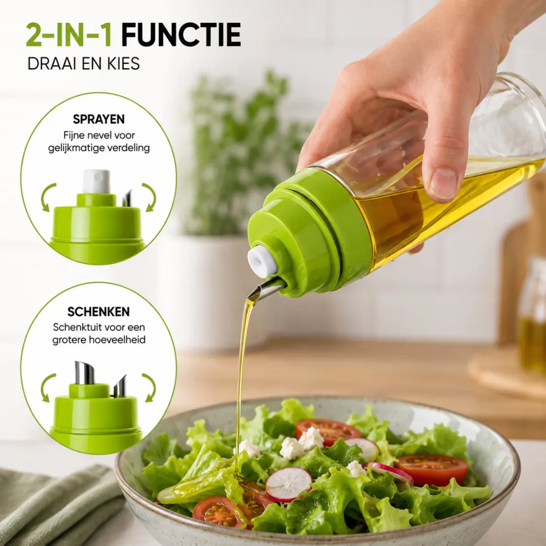 Ibili Olie- en Azijnsprayer 150ml - Groen