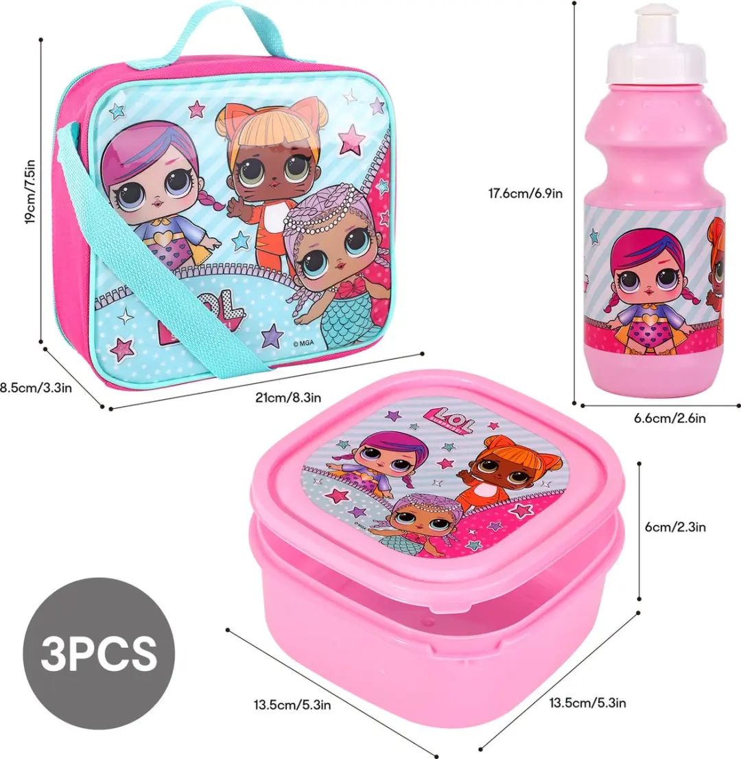 LOL Surprise! Schoollunchset Roze - 3-delig
