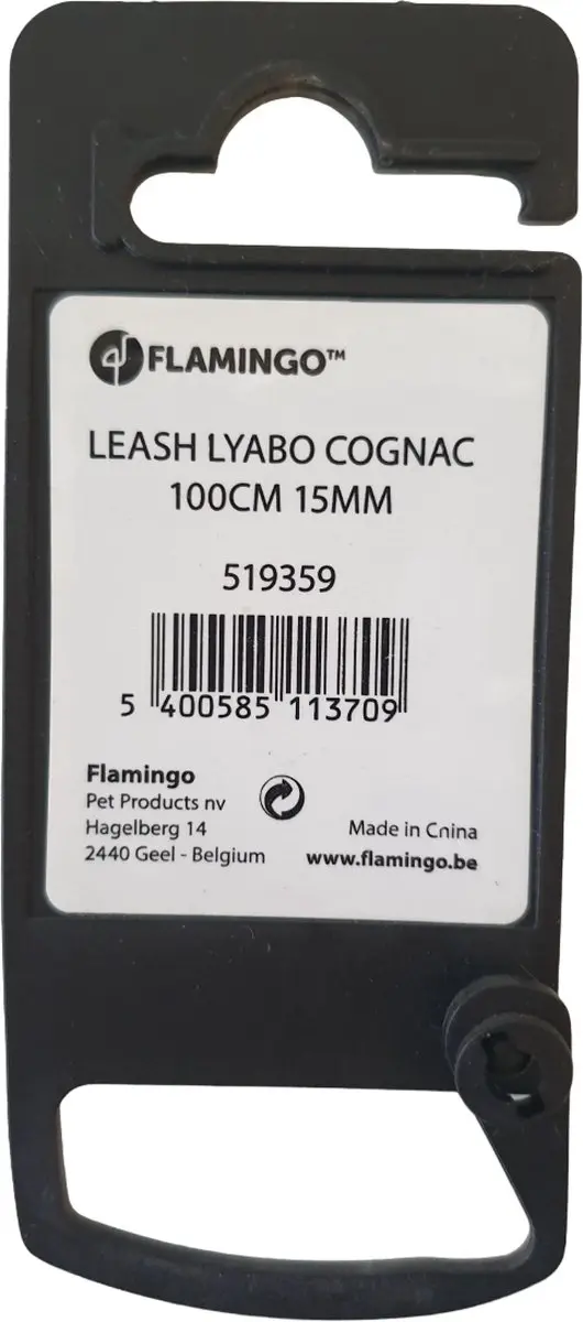 Flamingo Lyabo Hondenriem - Cognac - 100cm