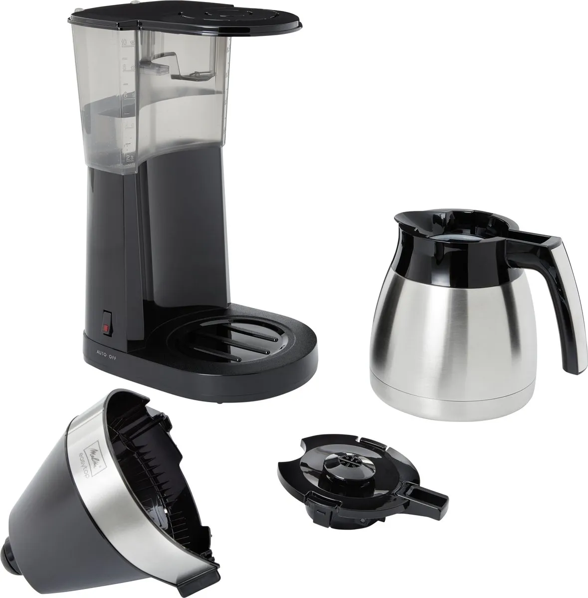 Melitta Easy Top Therm 1023-10 Koffiezetapparaat - 10 Kopjes - 1,25L - Zwart/RVS