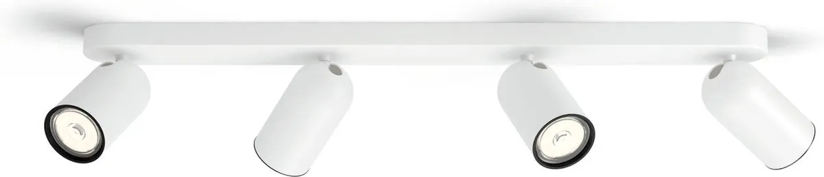 Philips Hue Pongee Opbouwspot 4x GU10 RGBW - Wit