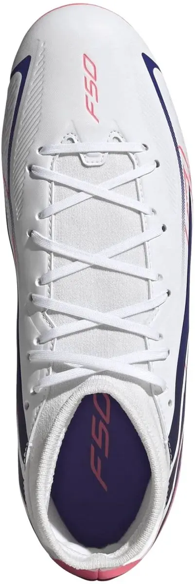 Adidas F50 Hyperfast Club FG/MG Voetbalschoenen - 42 - Wit/Rozepaars