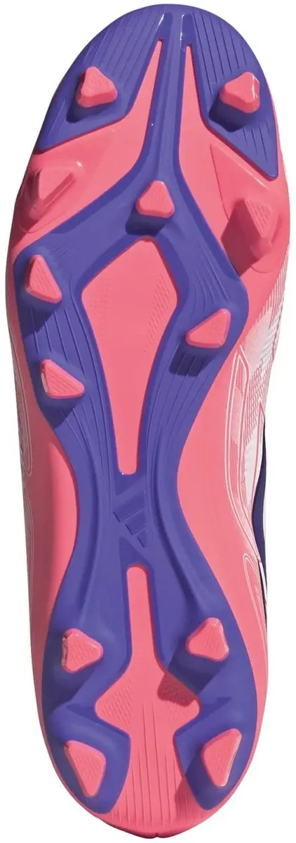 Adidas F50 Hyperfast Club FG/MG Voetbalschoenen - 42 - Wit/Rozepaars