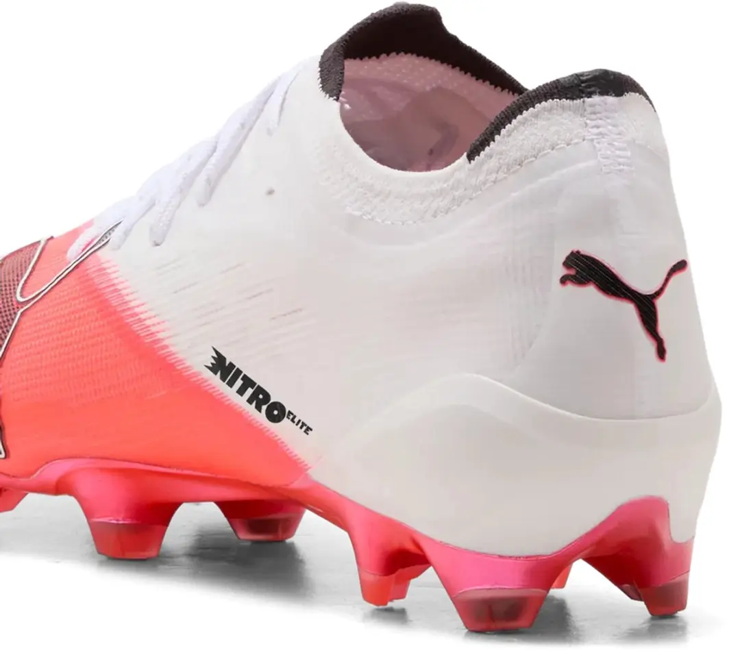 PUMA Ultra Nitro 7 FG/AG - Witte/Rode Voetbalschoenen - Maat 44