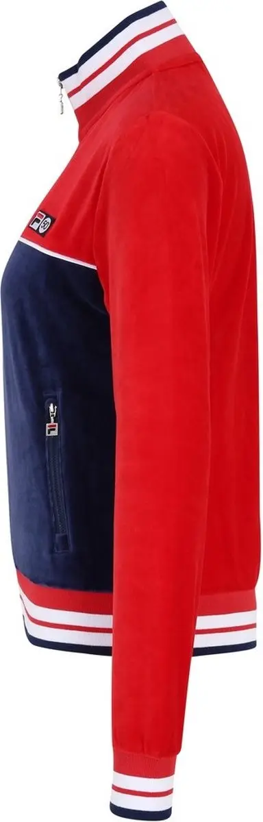 Fila Zabiz Track Jacket Dames - XL - True Red/Medieval Blue