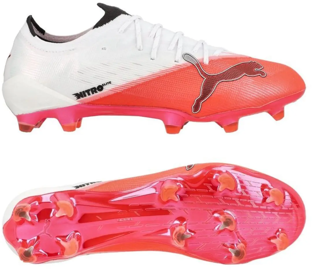 PUMA Ultra Nitro 7 FG Voetbalschoenen - 43 - Wit/Rood