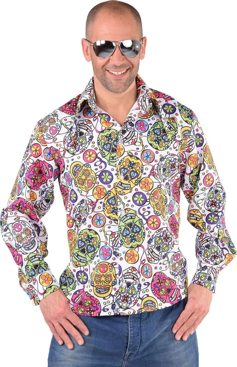 Espa Hippie Overhemd Blouse - XL - Regenboog