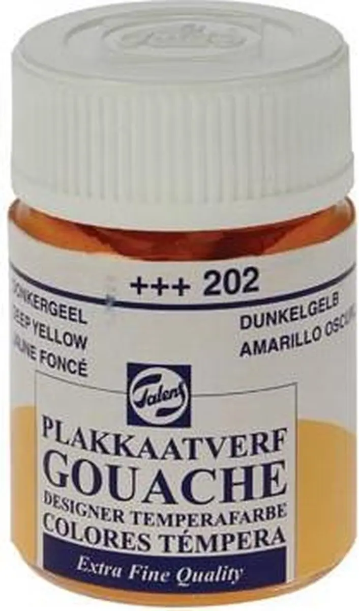 Talens Plakkaatverf Extra Fijn Diep Geel 202 - 16ml