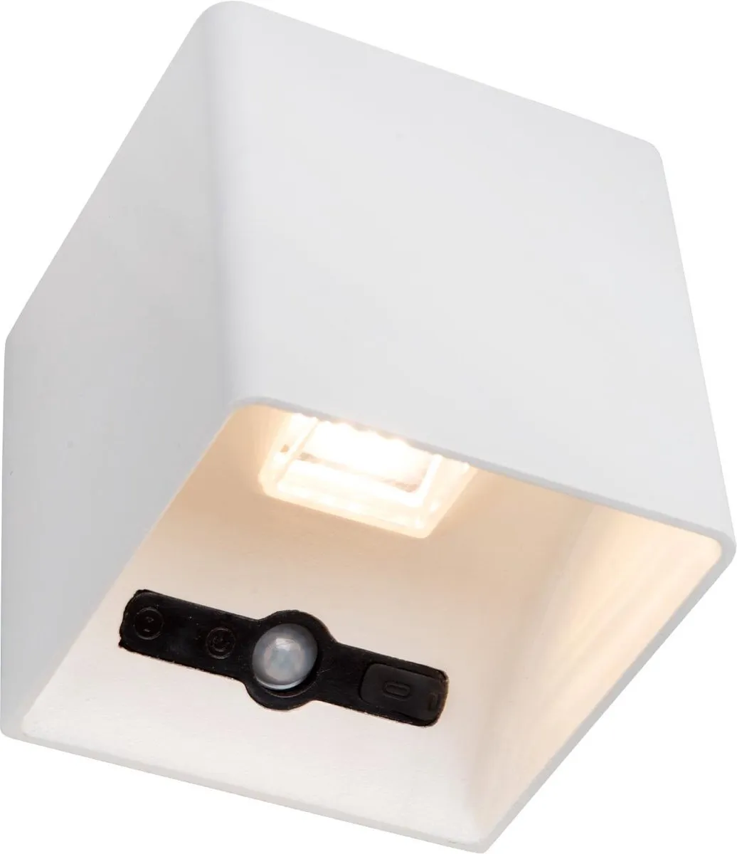 Lucide Vertigo Oplaadbare Wandlamp 1x6W 2700K - IP54 - Wit