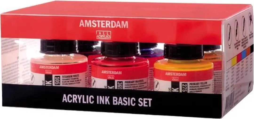 Amsterdam Basic Acrylic Ink Set 6x30ml