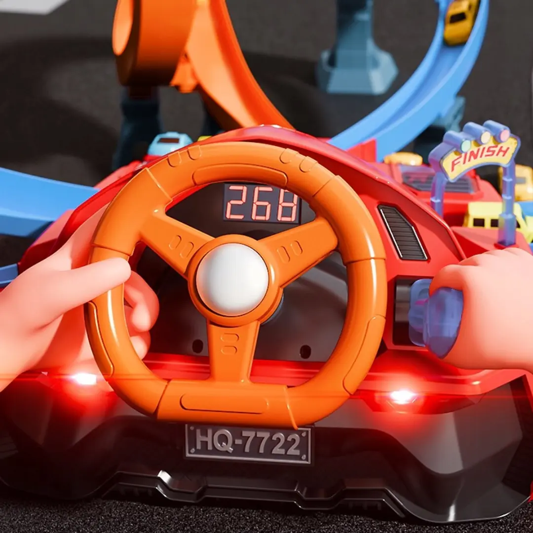 NIKKO Grote Racebaan met Loop - Multicolor - 4 Auto's