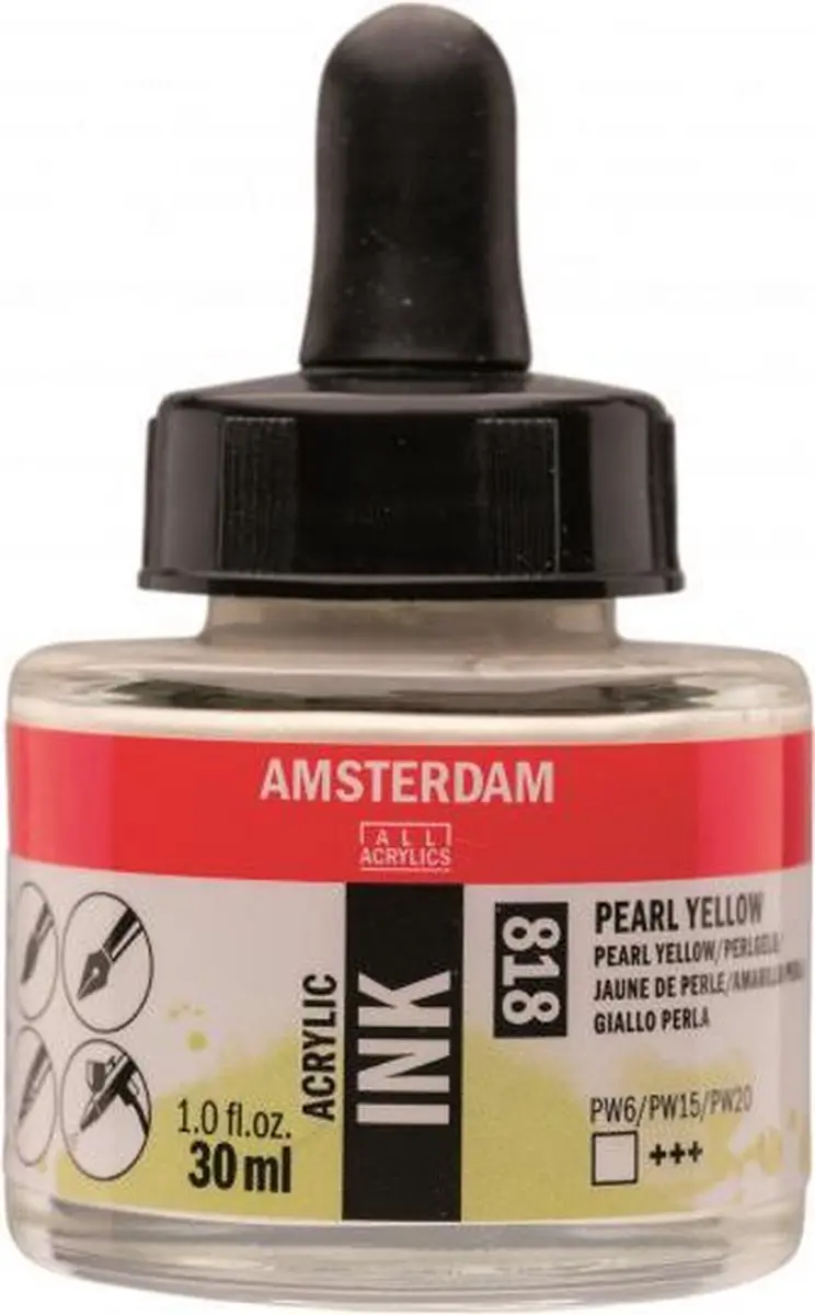 Amsterdam Acrylic Inkt Parelgeel 30ml