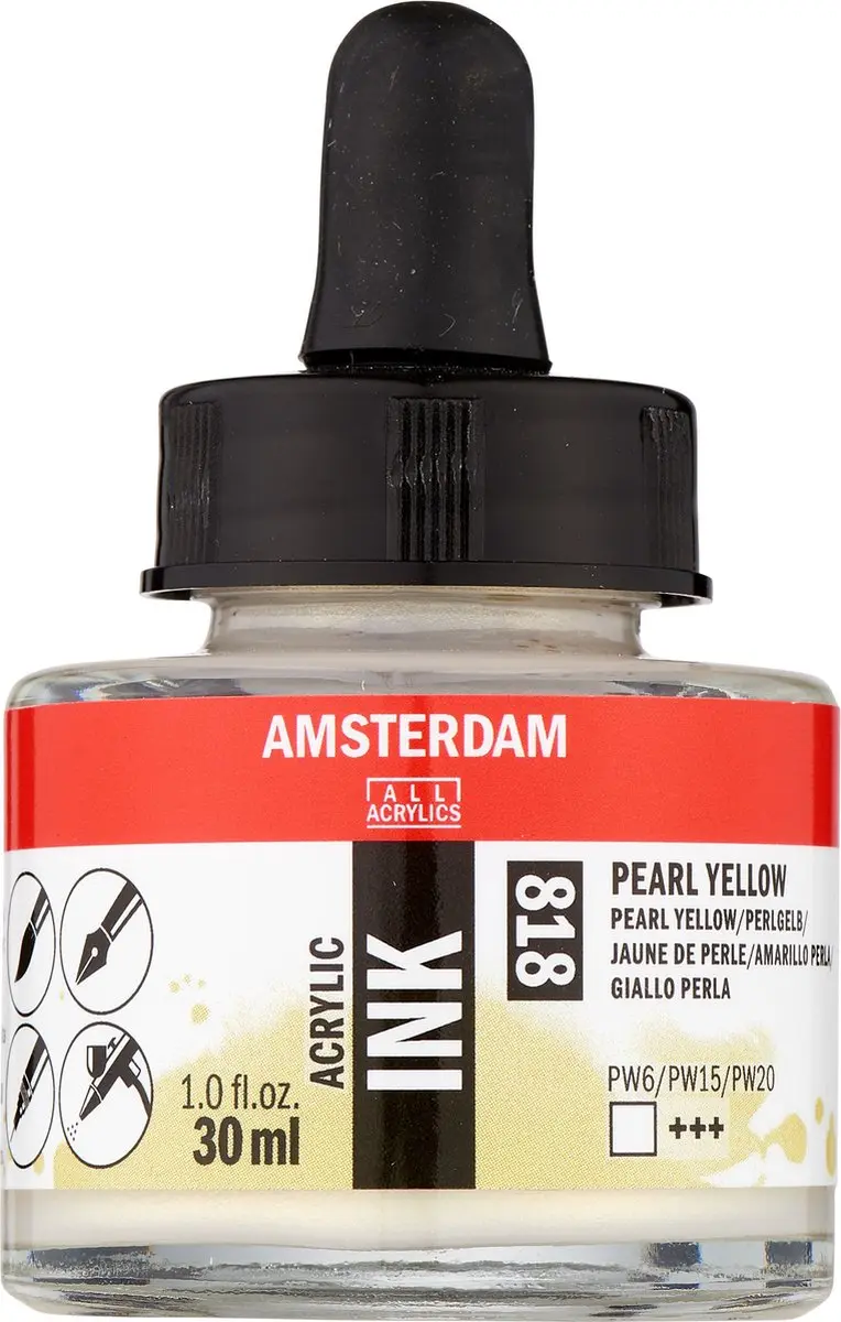 Amsterdam Acrylic Inkt Parelgeel 30ml