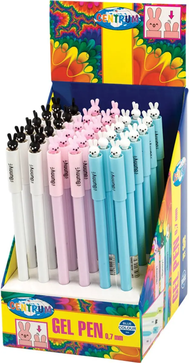 Centrum Gelpen Konijn 0.7mm Blauw - Multicolor