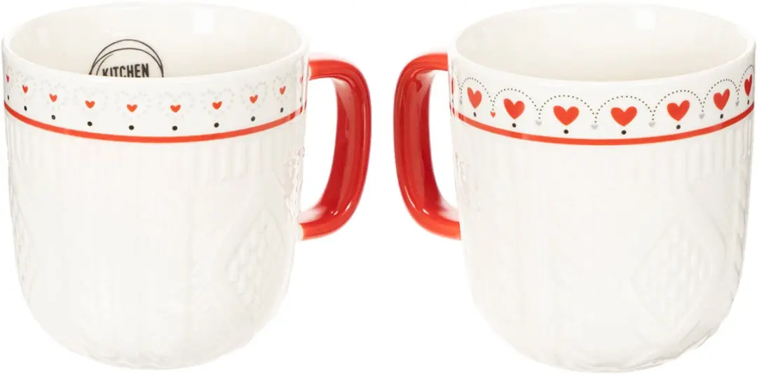 Kaemingk Keramische Koffiemok - 2 Stuks - Wit