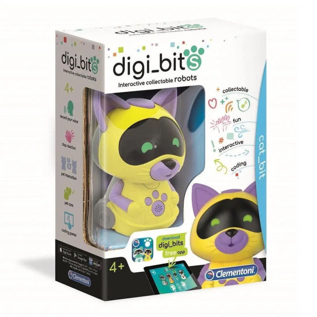Clementoni Digi-Bits Kat Robot 52421 - Programmeerbaar Speelgoed - Multi Kleur