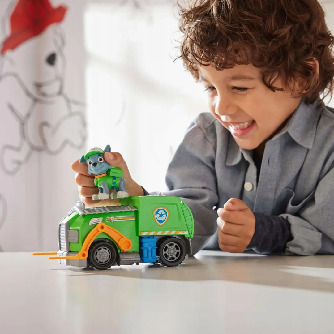 Spin Master Paw Patrol Rocky Vuilniswagen - Groen - afbeelding 3 van 5