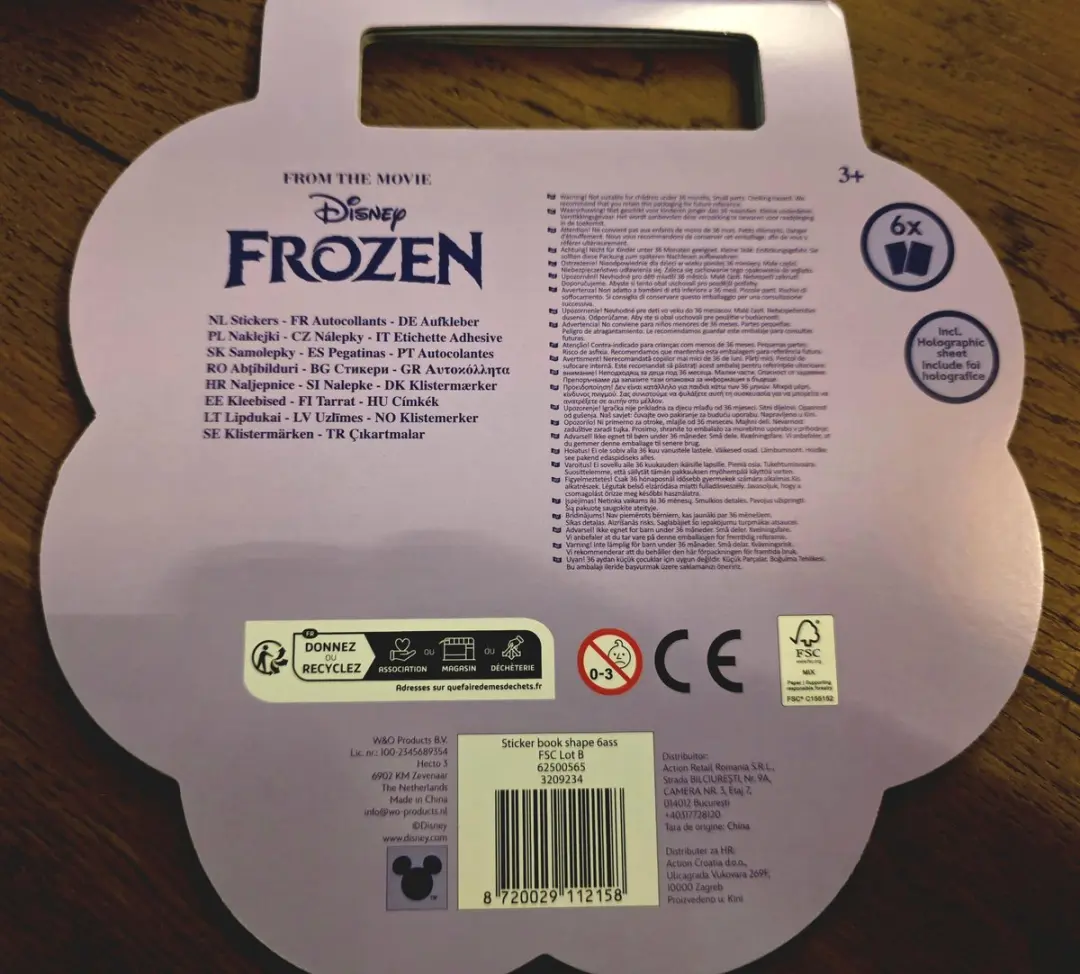 Disney Frozen Stickerboek - 6 Vellen (1 Holografisch) - Olaf/Elsa/Anna - afbeelding 4 van 4