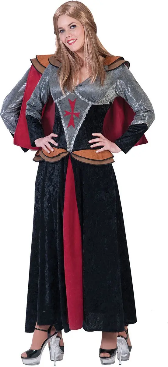 Espa Lady Rouge Verkleedjurk - RoodZilver - Maat S/M