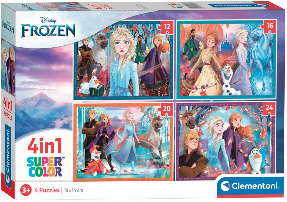 Clementoni Frozen 4-in-1 Puzzel - 72 Stuks - 4 Puzzels - afbeelding 6 van 6