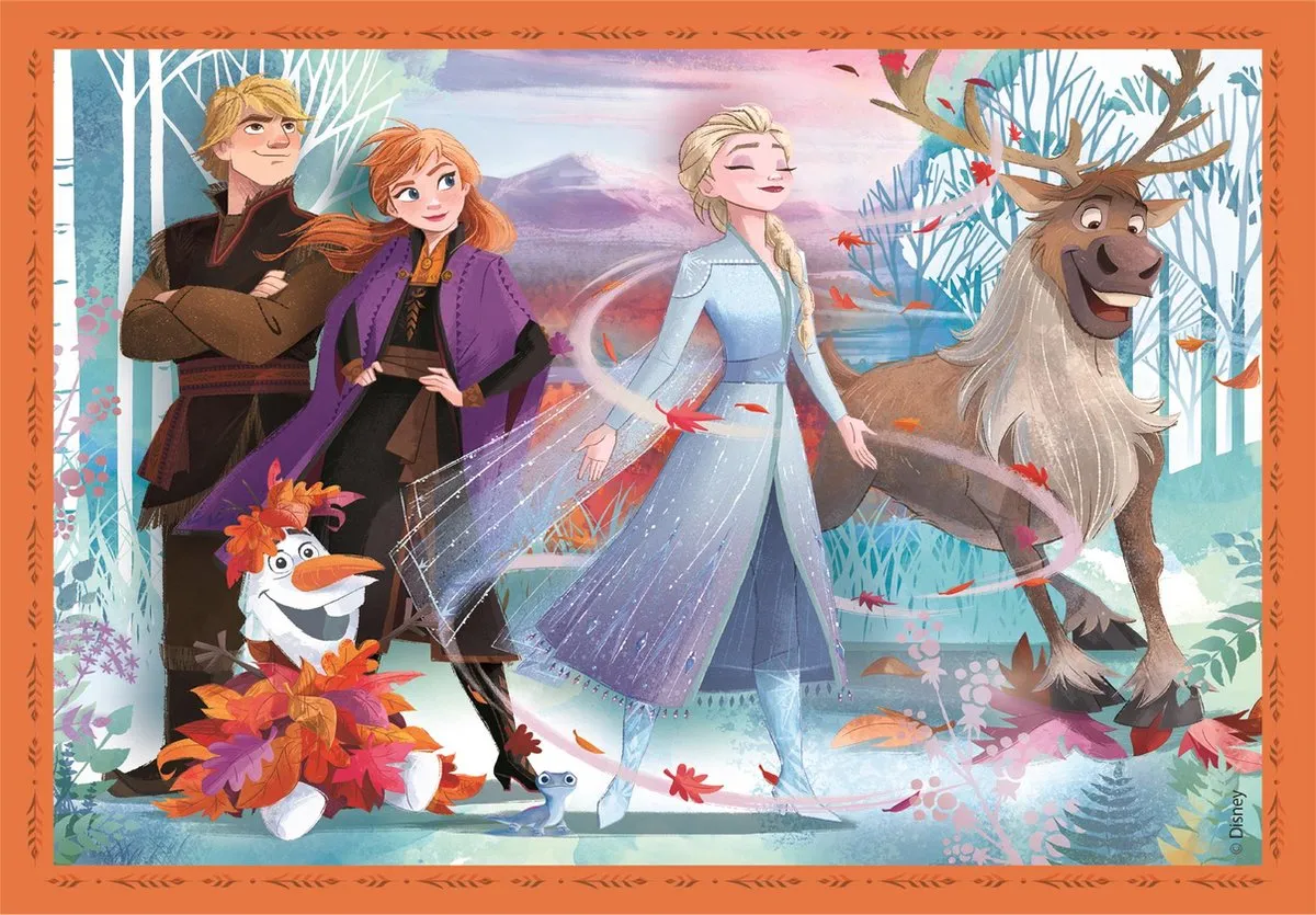 Clementoni Frozen 4-in-1 Puzzel - 72 Stuks - 4 Puzzels