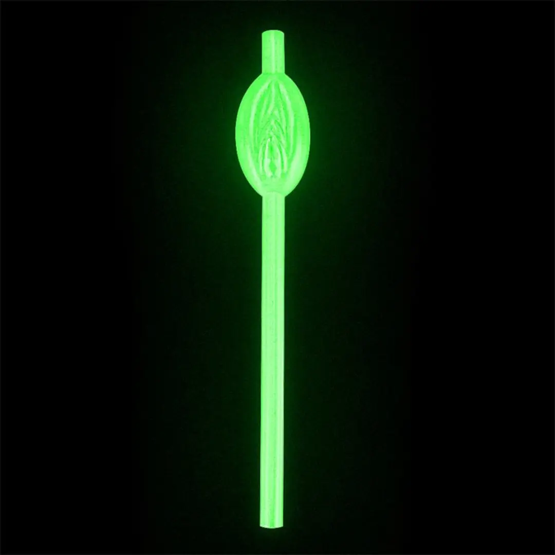Lovetoy Luminous Vagina Straws - 9 Stuks - Glow-in-the-Dark/Wit/ Groen