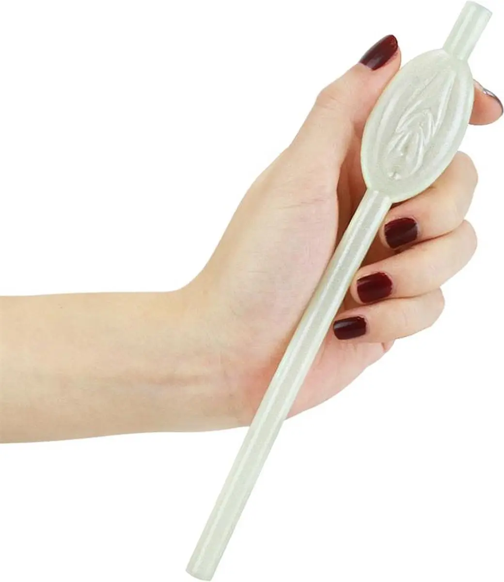 Lovetoy Luminous Vagina Straws - 9 Stuks - Glow-in-the-Dark/Wit/ Groen