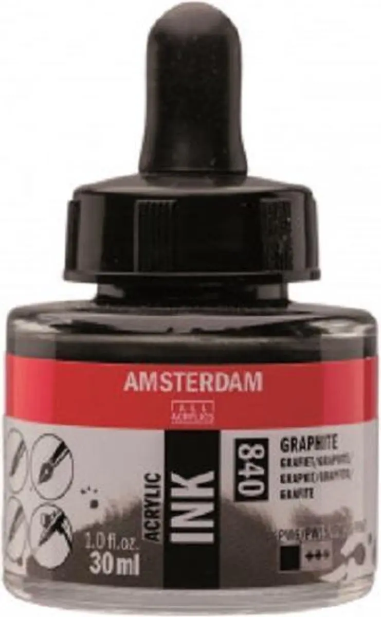 Amsterdam Acrylic Ink Fles 30ml Grafiet