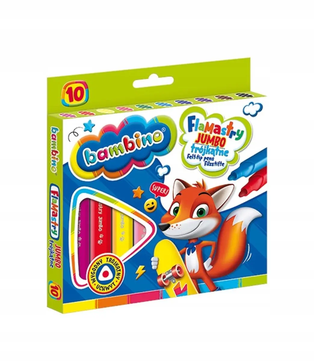 Bambino Jumbo Kleurpotloden Set - 10 Stuks Multicolor