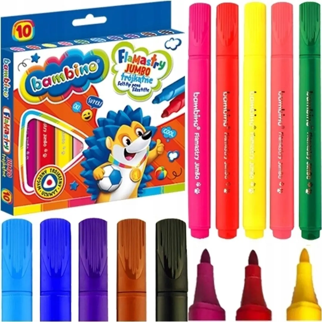 Bambino Jumbo Kleurpotloden Set - 10 Stuks Multicolor