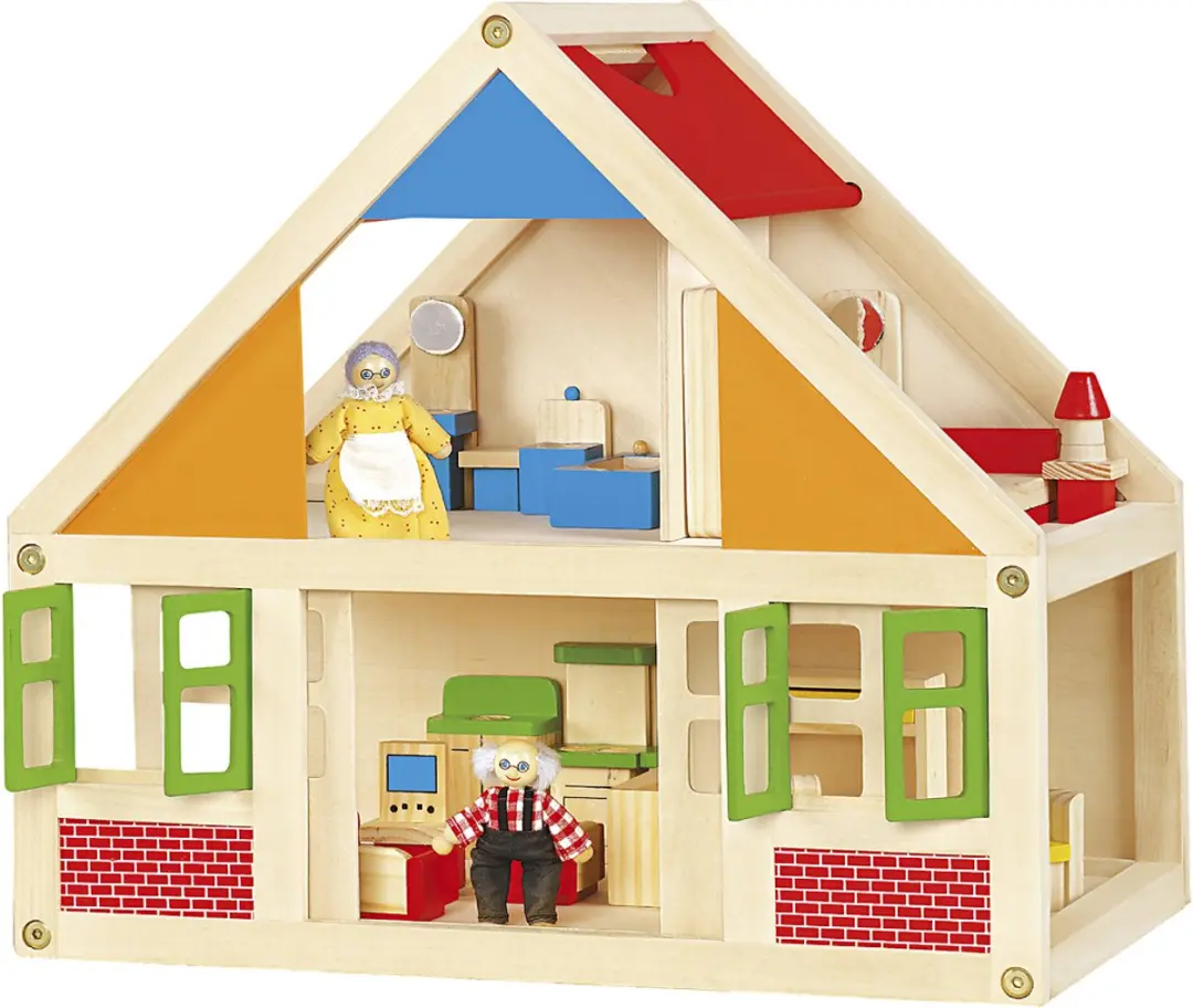 Viga Toys Poppenhuis Opa en Oma - 2 Poppen