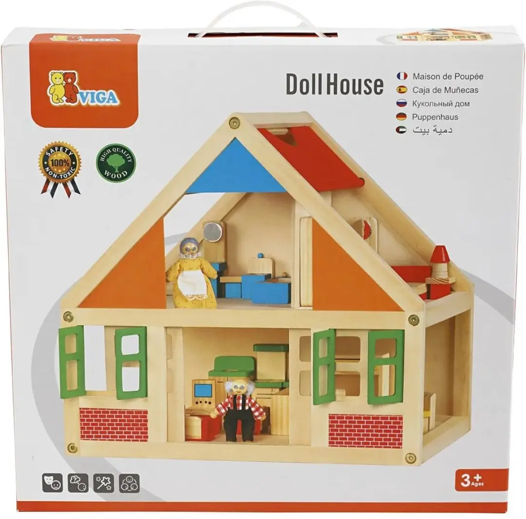 Viga Toys Poppenhuis Opa en Oma - 2 Poppen
