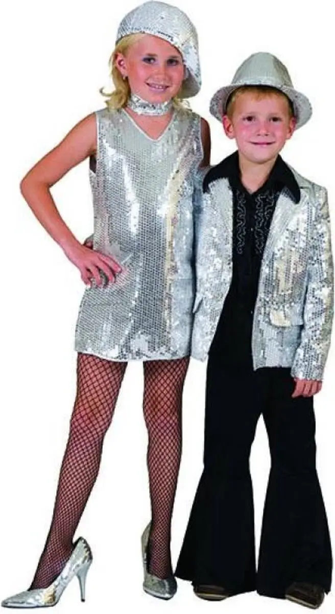 Espa Locomotion Disco Jurk Meisje - Maat 116 - Zilver/Grijs
