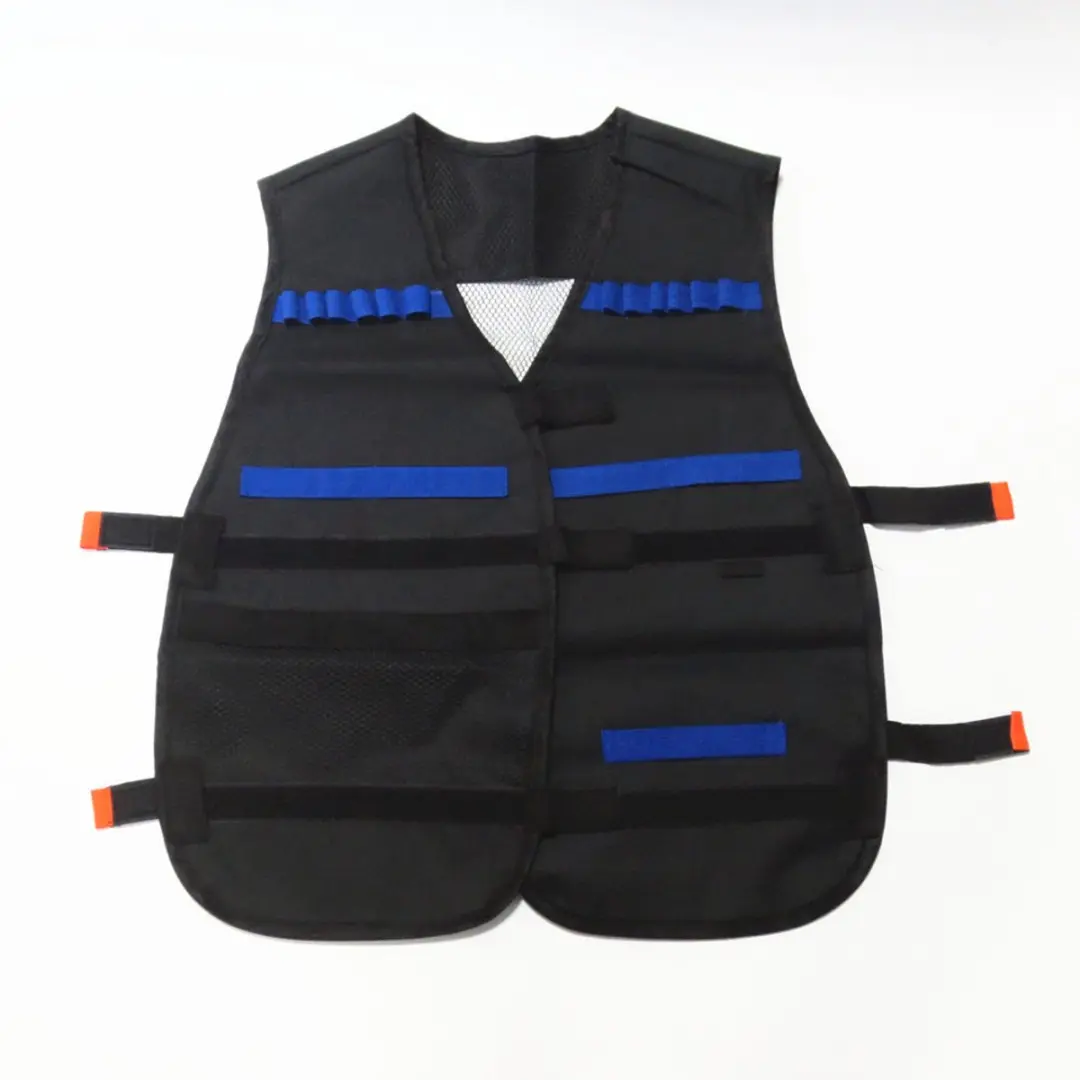 ECTEATOY Kinder Tactisch Vest Set - Speelgoedpistool Accessoires - 20 Foam Darts - Zwart