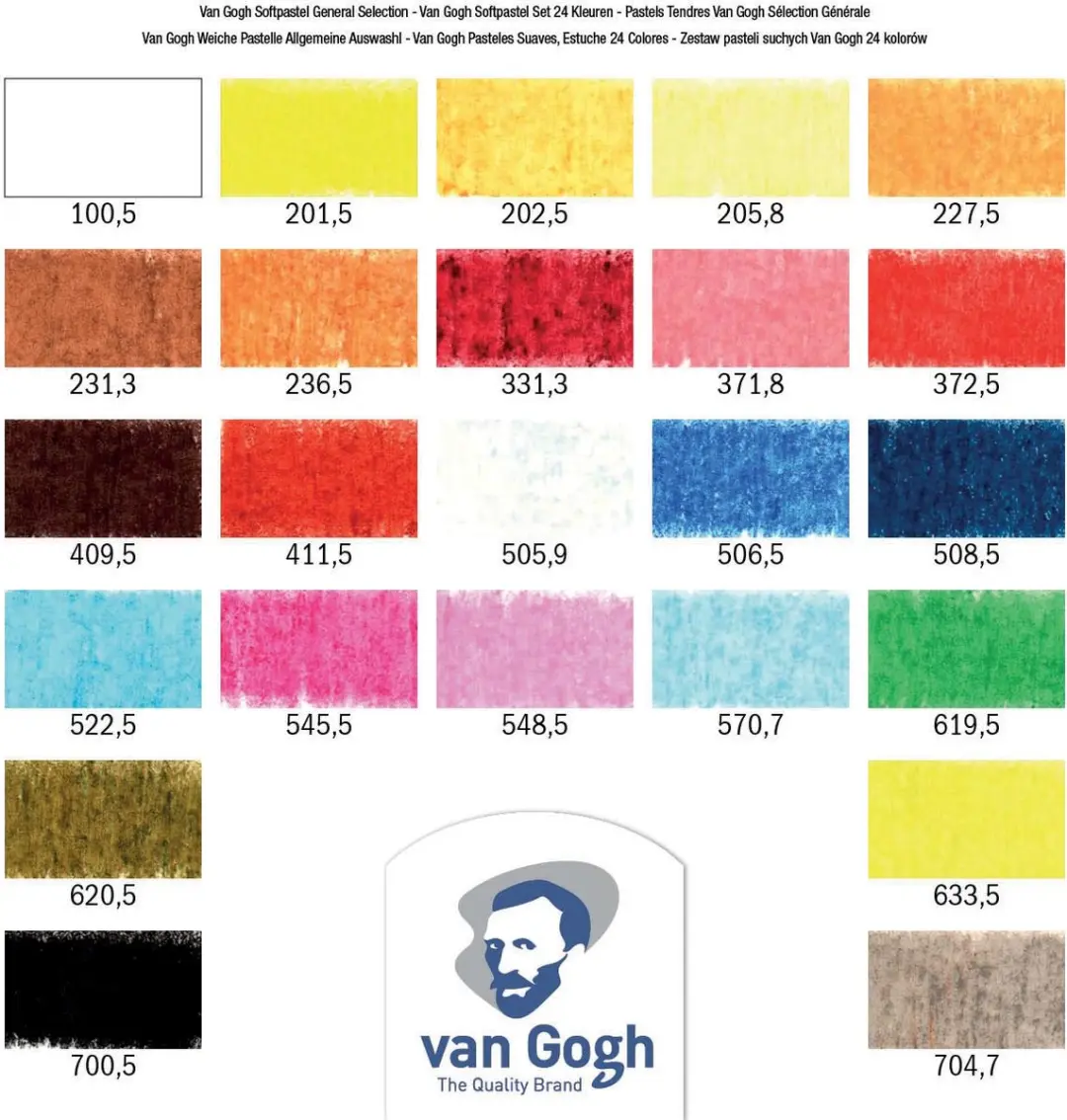 Van Gogh Soft Pastel Set 24 Kleuren - Assorti