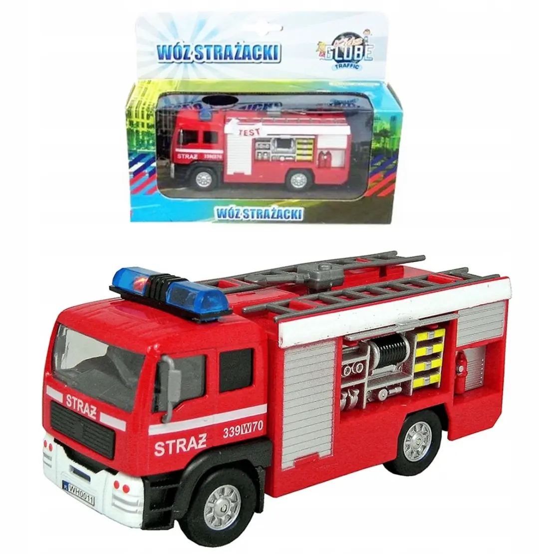 NIKKO Brandweerauto Metaal Geluid & Licht - 14cm - Rood