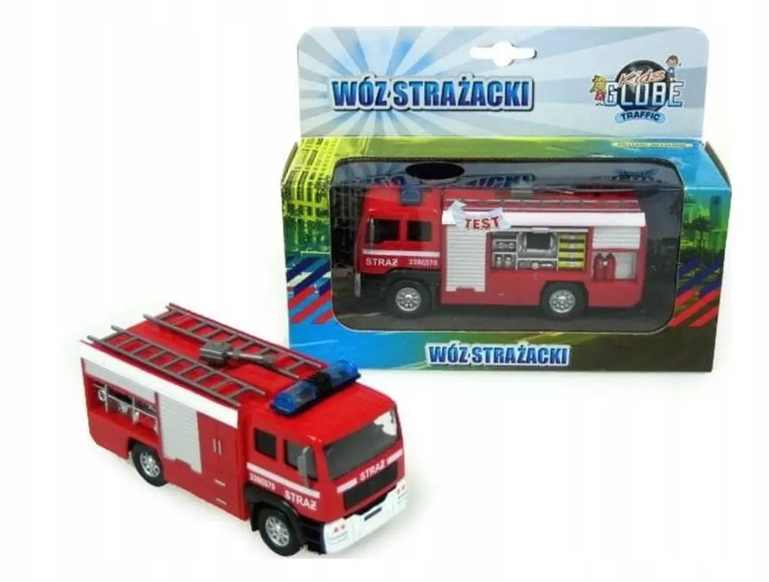 NIKKO Brandweerauto Metaal Geluid & Licht - 14cm - Rood