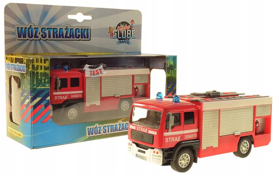NIKKO Brandweerauto Metaal Geluid & Licht - 14cm - Rood