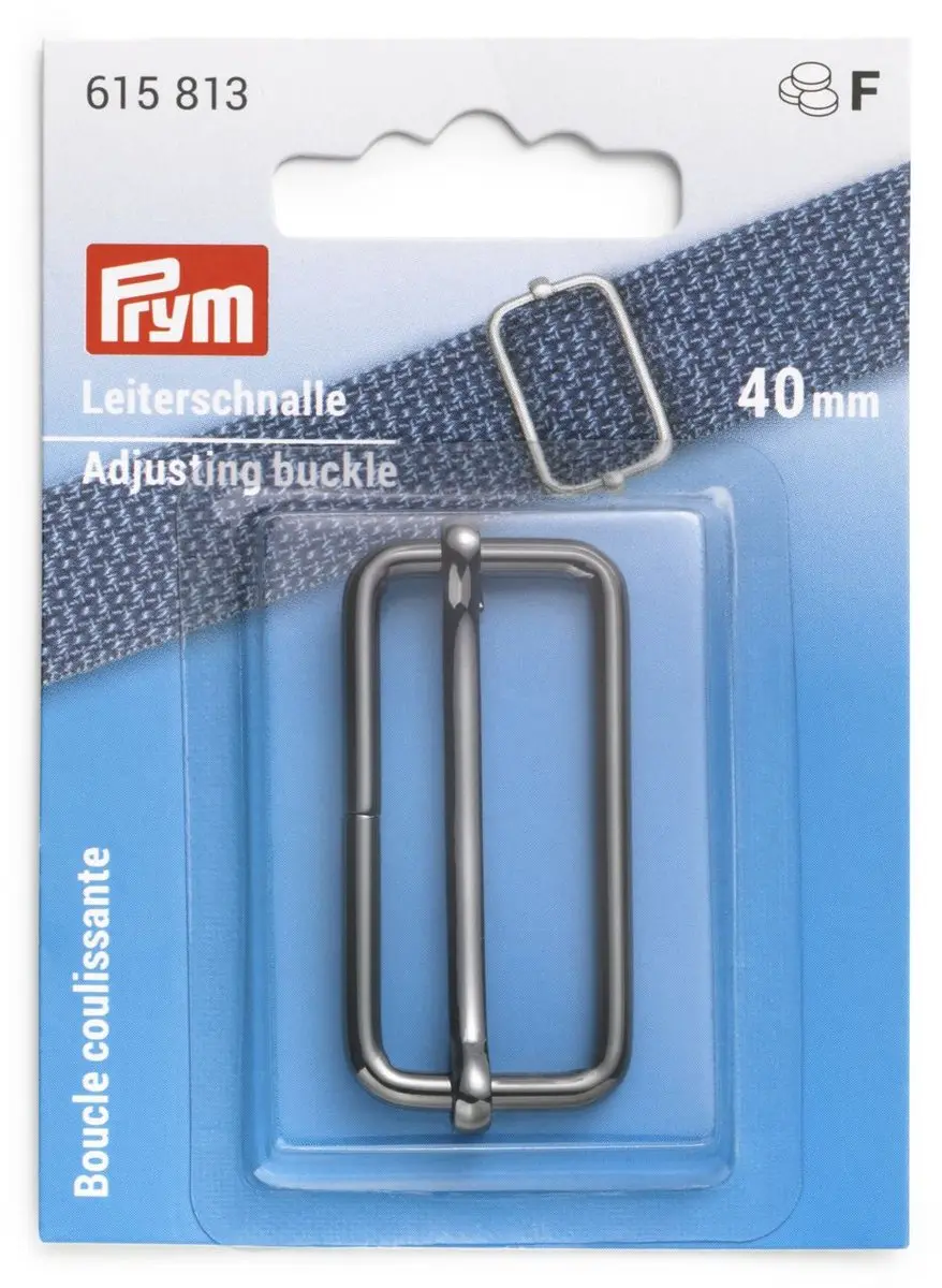 Prym Regelbare Gesp 40mm - Gunmetal - afbeelding 2 van 3
