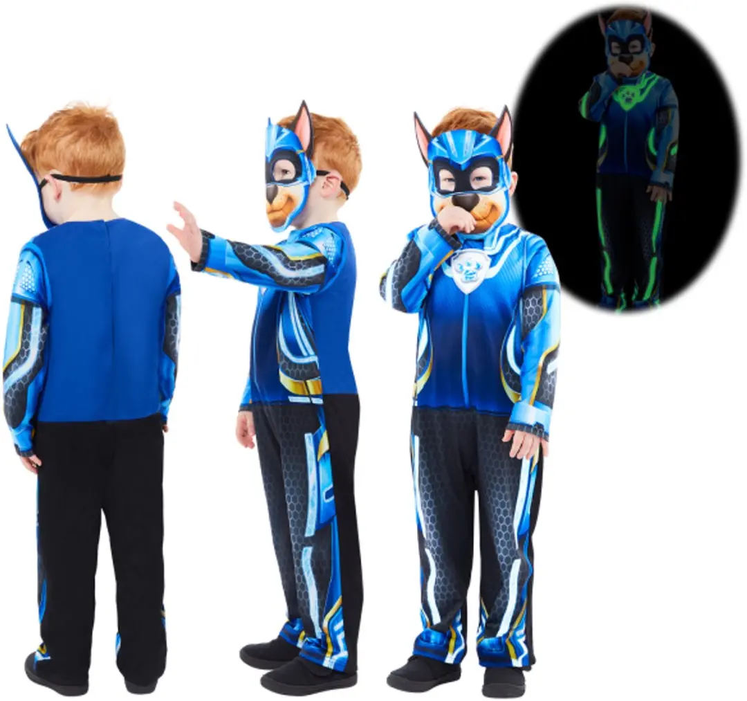 PAW Patrol Movie Verkleedset Chase Glow in the Dark - 110