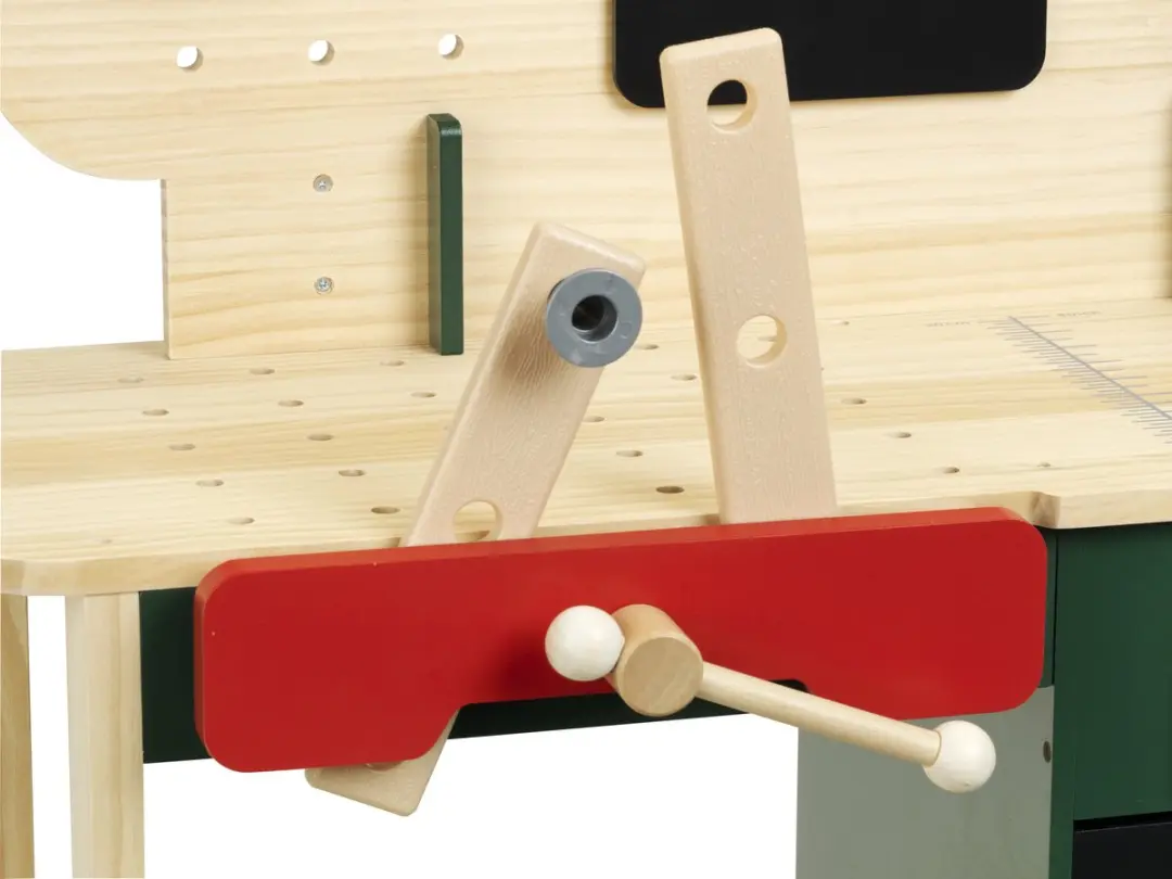 Klein Toys Bosch Houten Werkbank - Accuboormachine met Licht/Geluid - Groen