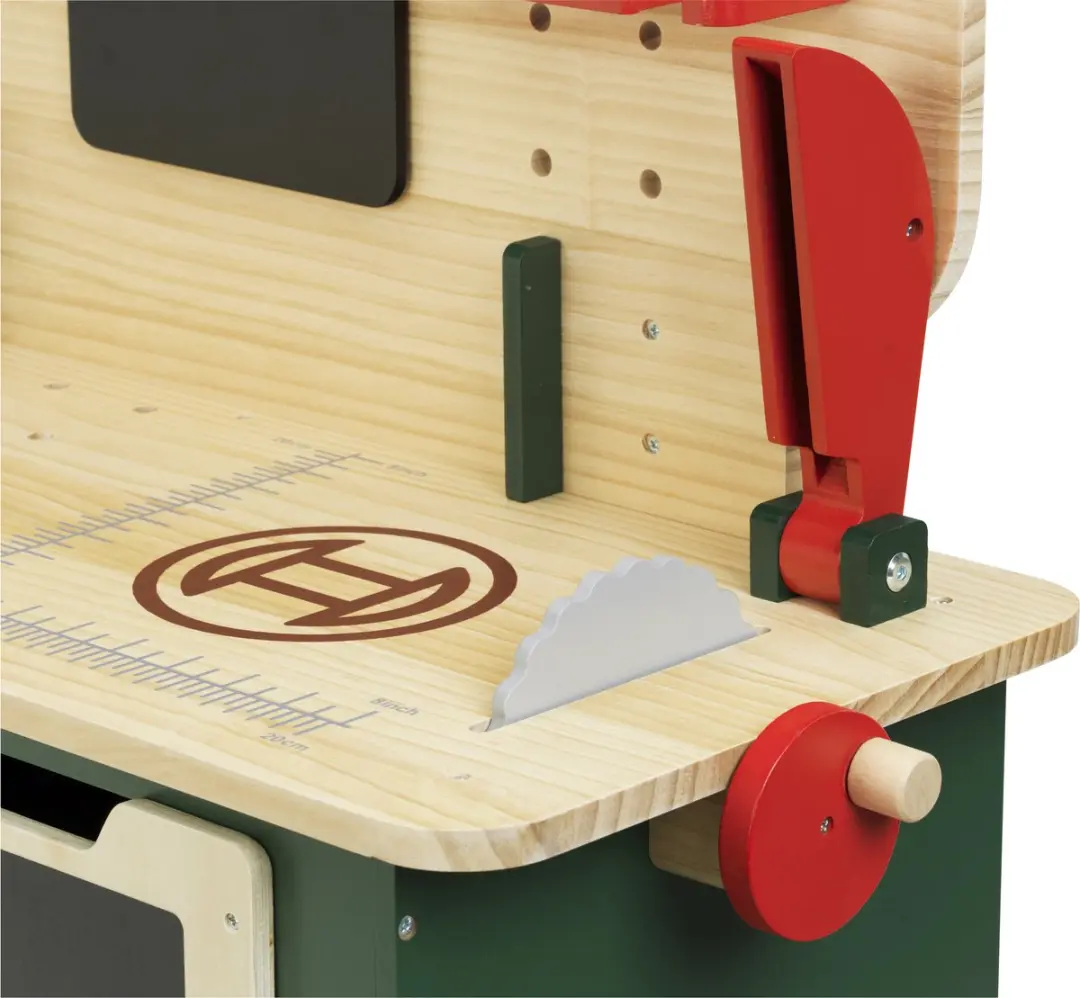 Klein Toys Bosch Houten Werkbank - Accuboormachine met Licht/Geluid - Groen