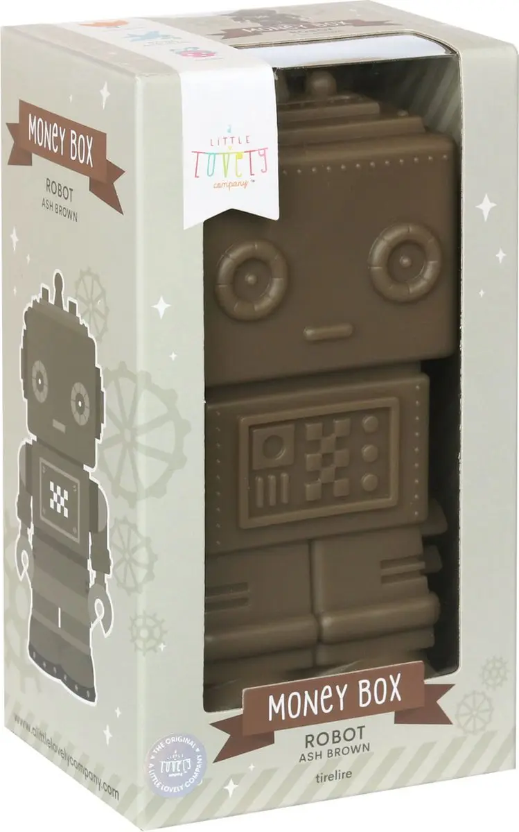 A Little Lovely Company Spaarpot Robot - Bruin