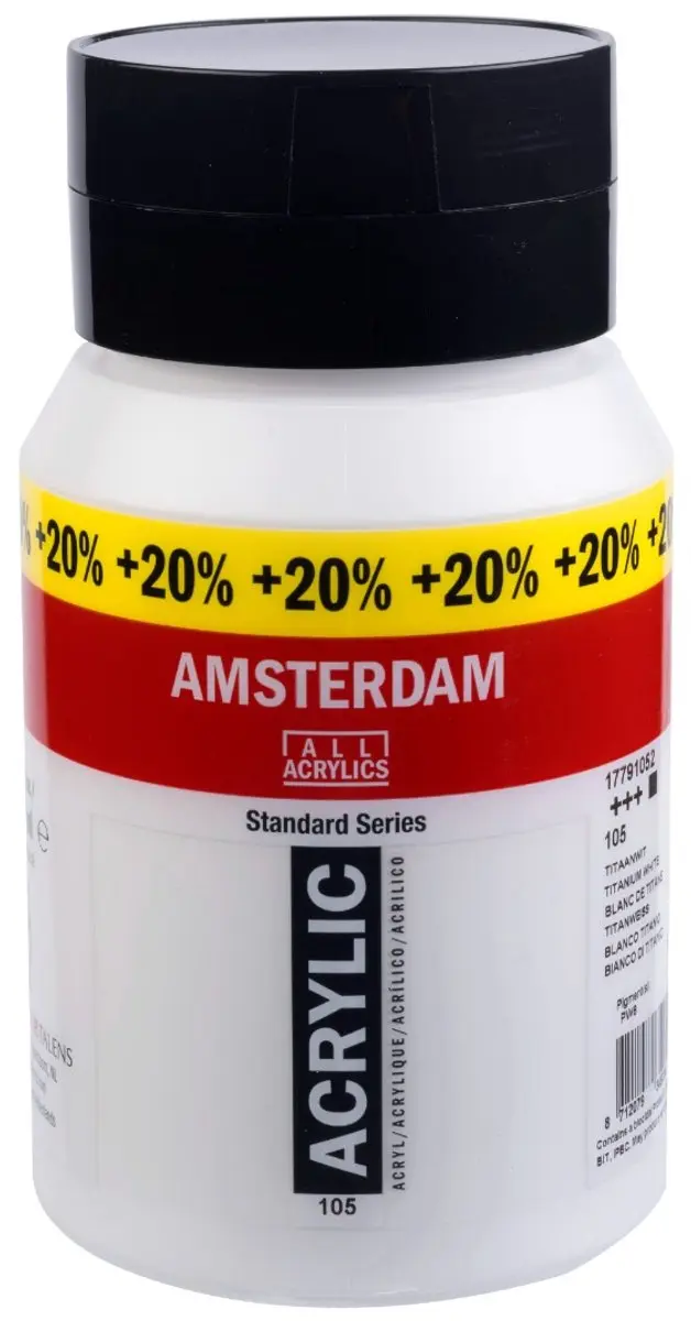 Amsterdam Standard Acrylverf Titaanwit 600ml