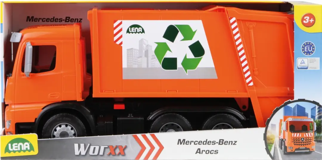 Lena Worxx Vuilniswagen Mercedes-Benz Arocs SM04614 - Oranje