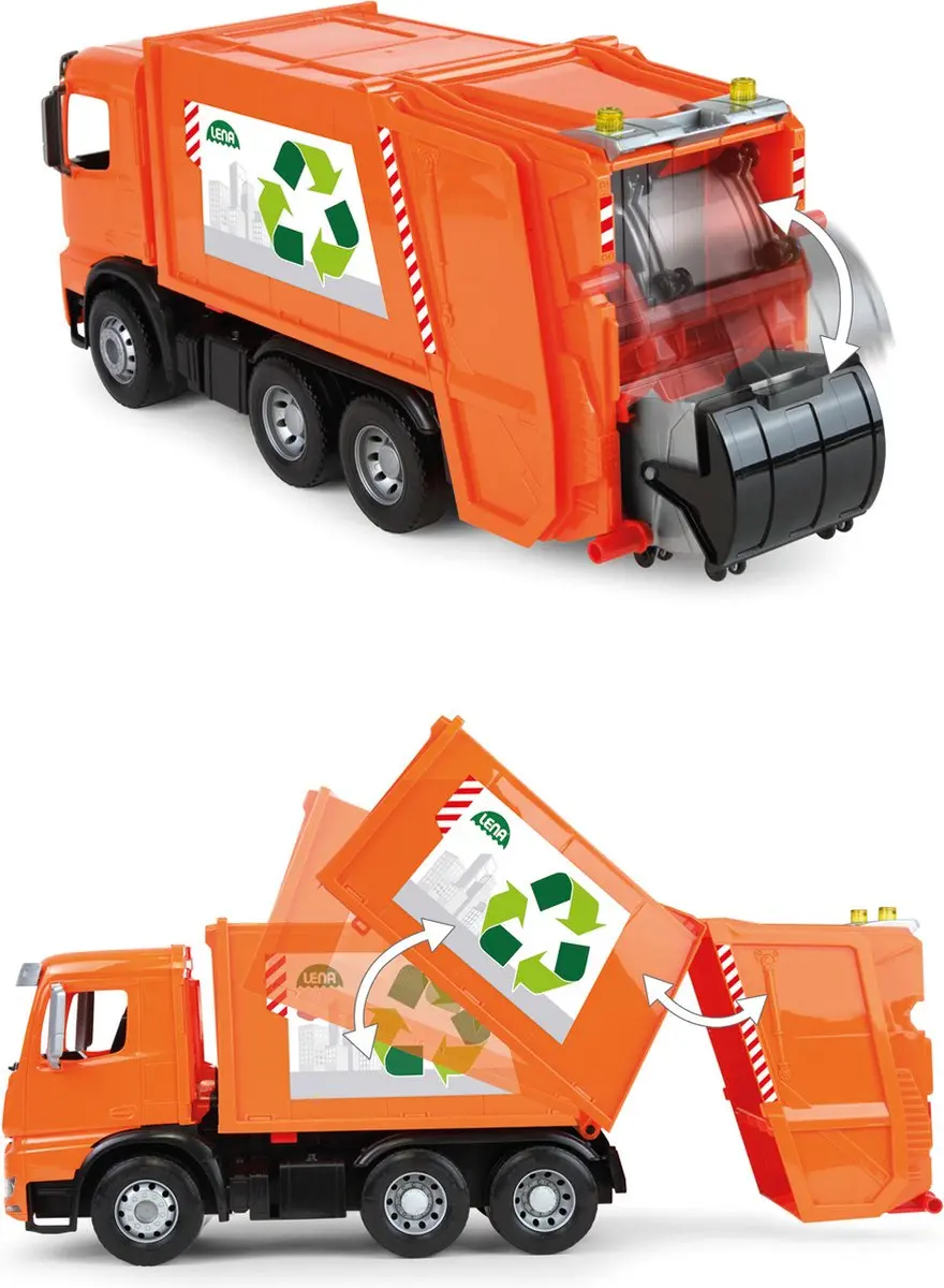 Lena Worxx Vuilniswagen Mercedes-Benz Arocs SM04614 - Oranje