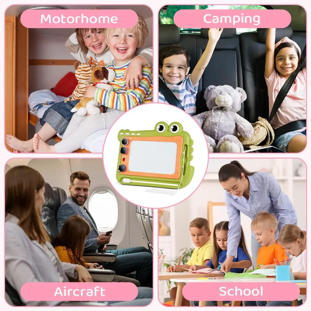 ECTEATOY Magnetisch Tekenbord - Groene pen & 4 stempels