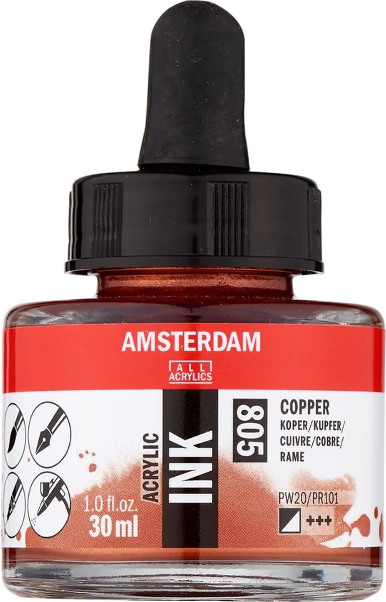 Amsterdam Acrylic Ink Fles 30ml - Koper