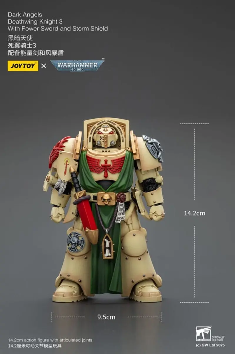 Joy Toy Warhammer 40K Dark Angels Deathwing Knight JT02502 - Action Figuur - 14cm - Multi